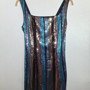 Sequin Mini Dress Multicolor